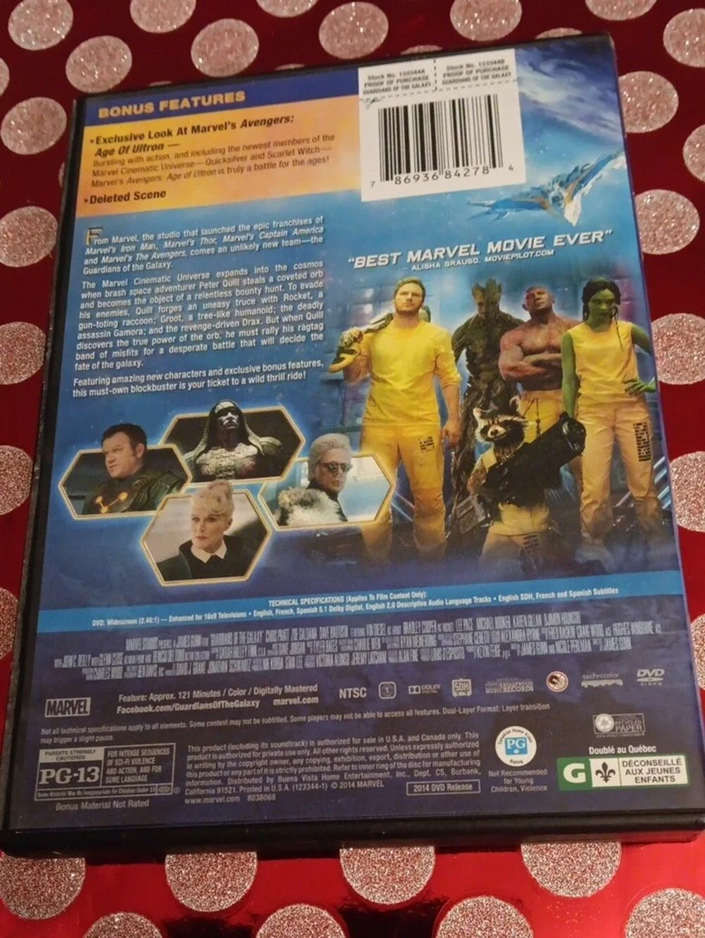Guardians of the Galaxy DVD